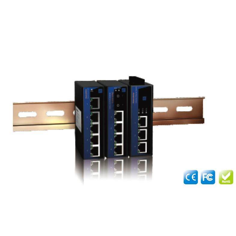 三旺IES215-1F 4电1光 单模 非网管型导轨式工业以太网交换机