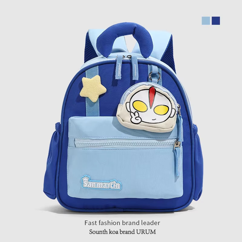 德国幼儿园书包男孩蓝色双肩包可爱轻便男童外出小背包奥特曼包包