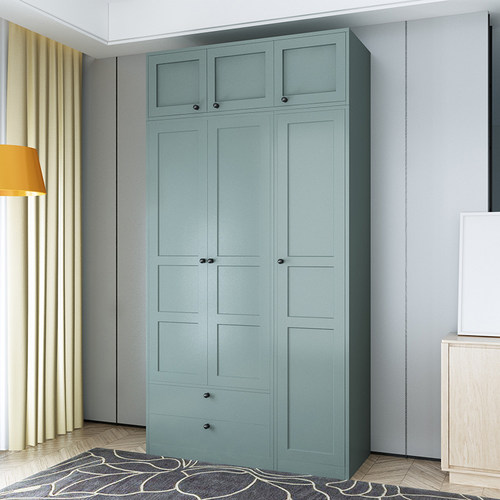 钢制衣柜储物柜小户型储物带抽屉