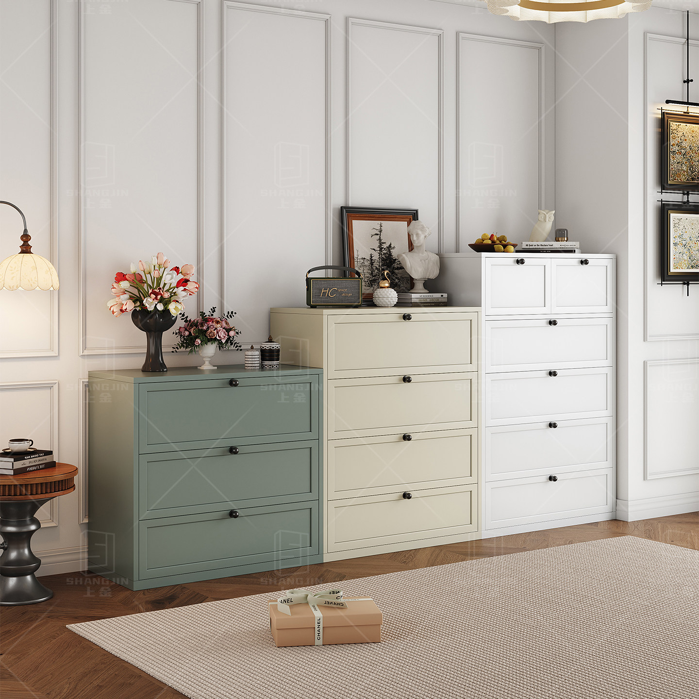 钢制斗柜卧室储物柜家用客厅边柜钢制收纳多巴胺抽屉柜床尾置物柜,住宅家具,斗柜,淘宝优惠券,粉丝福利购,淘宝优惠卷