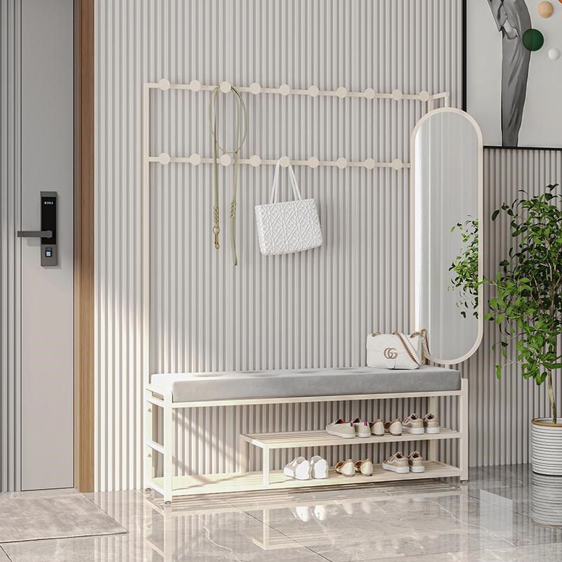 轻奢换鞋凳d衣帽架带镜子旋转家用鞋柜挂衣架一体架多功能软包鞋,住宅家具,换鞋凳,淘宝优惠券,粉丝福利购,淘宝优惠卷