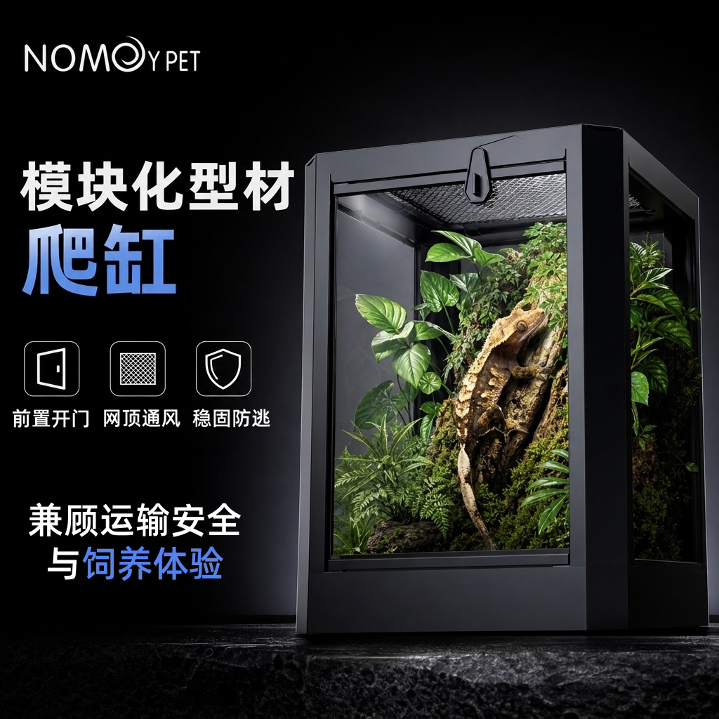诺摩模块化钢化玻璃爬宠缸图片