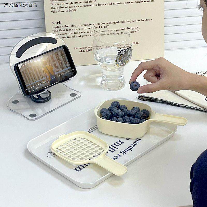 家用迷你洗水果神器简约清洗篮篮小厨房洗菜篮带手柄蓝莓沥水日式