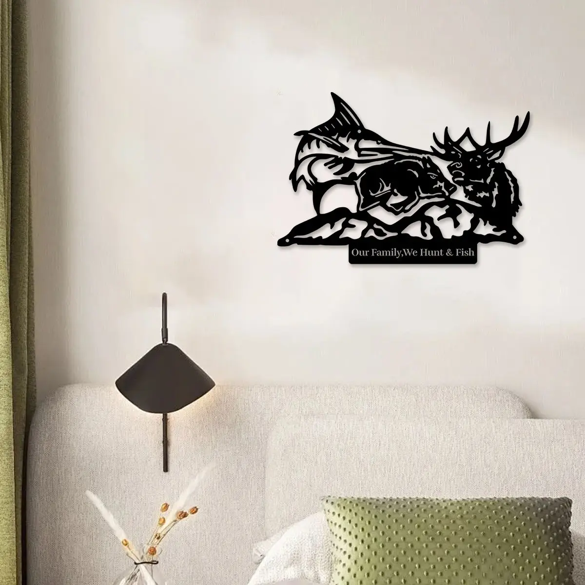 铁艺饰品创意麋鹿装饰画书房客厅学习咖啡厅铁艺墙饰金属工艺品图片