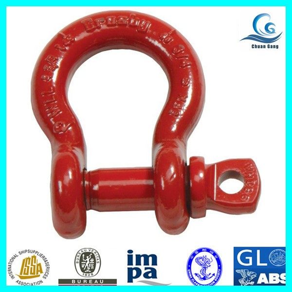 供应美式镀锌卸扣 船用五金配件 弓形卸扣 D形卸扣 索具配件