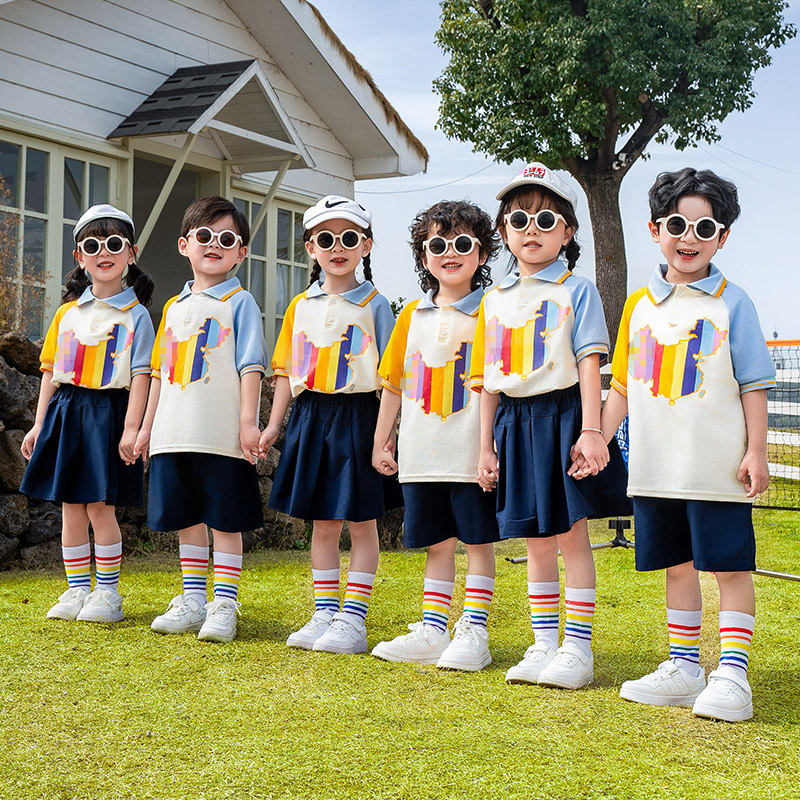 小学生校服班服夏季纯棉短袖套装