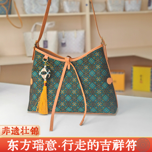 【灵燕.聚宝】非遗壮锦包新款carryall小号bb新中式托特包枕头包