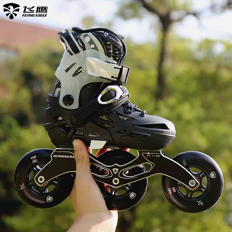 飞鹰轮滑鞋S6speed儿童大三轮速桩速滑训练休闲刷街溜冰鞋旱冰鞋