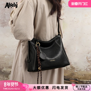 阿贝莉包包女式2026新款女包真皮单肩斜挎包通勤托特包hobo包热卖