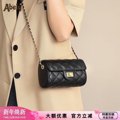 真皮女包链条包斜挎包小香风