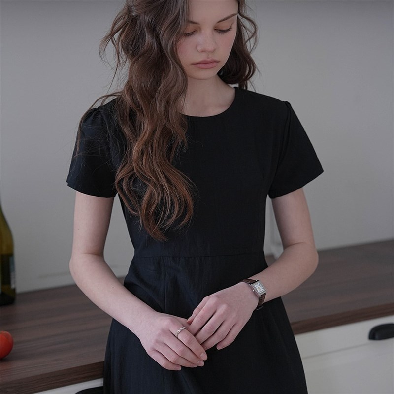 IRSG2025夏季新款爆款女重磅纯棉短袖潮流复连衣裙