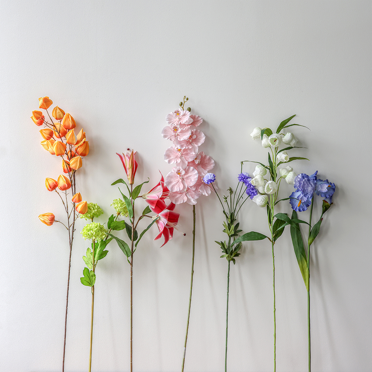 单支仿真花材DIY材料造景插花叶子绣球花轻奢高端假绿植造景装饰