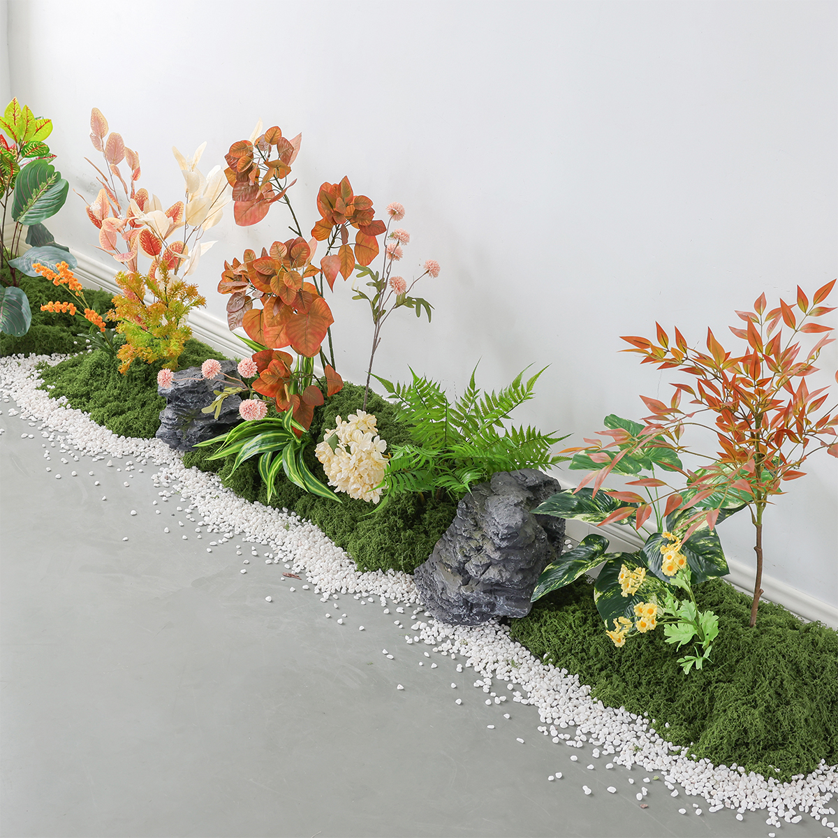 仿真花造景景观橱窗装饰大型室内植物轻奢高端楼梯下摆件仿生绿植