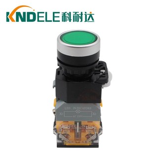 DC24V 科耐达复位带灯自锁按钮开关LA167 AC220V 11D 开孔22mm