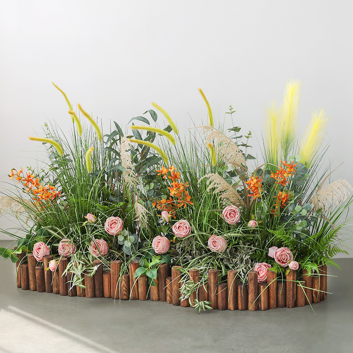 大型绿植仿真花植物室内芦苇造景组合花箱仿生花草丛橱窗装饰景观