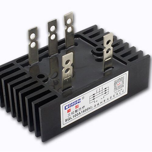椿整 SQL100A 1600V三相整流桥带散热器 三相桥式整流器60*100
