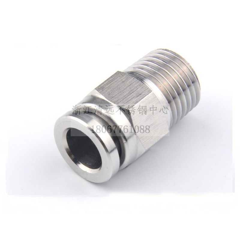 304/316不锈钢气动快速气管快插直通接头PC8-02/4-M5/6-01/10胶管