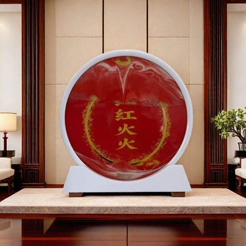 创意解压沙漏流沙画装饰摆件艺术流沙画样板间酒店办公室客厅摆件图片