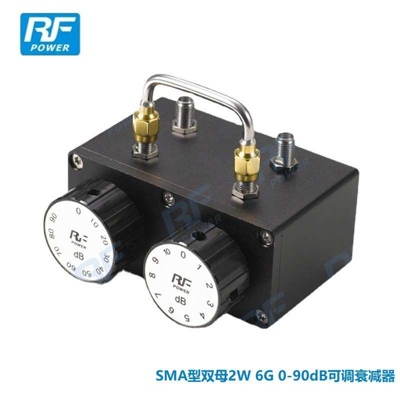SMA型双母2W连接器0-90dB并联手动式旋转可调衰减器1dB步进6G频率