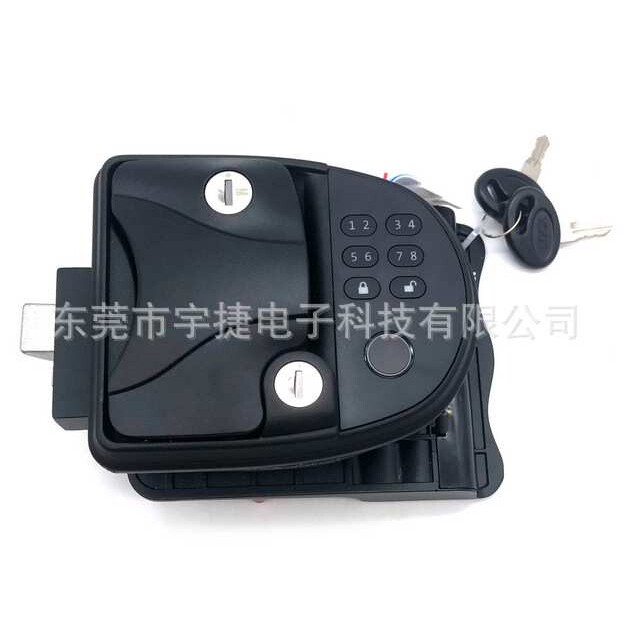 新品汽车RV房车驾驶门锁密码指纹遥控改装电子锁 智能电子全金属