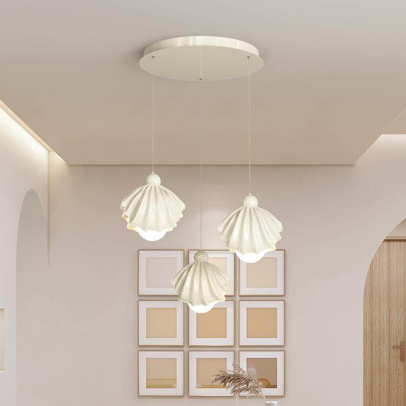 复古怀旧小吊灯带开关餐厅吧台玻璃法式贝壳床头小吊灯轻奢2025年