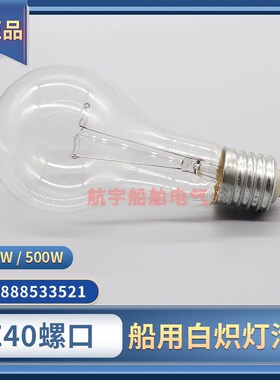 船用投光灯灯泡E40E39大螺口耐震220V/110V/300W/500W适用TG1/2-B