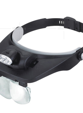 xinxiang四种倍数镜片头戴式放大镜带三LED灯维修阅读检测81001-E