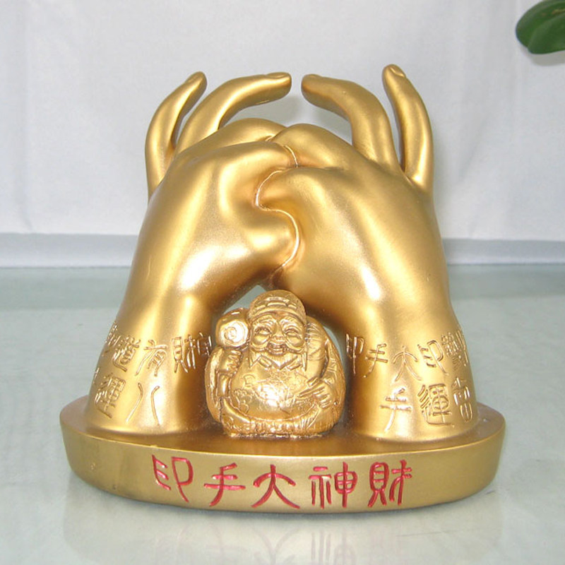 妙如意 李居明吉祥物横财就手摆件 大手印 横财客厅办公室装饰品