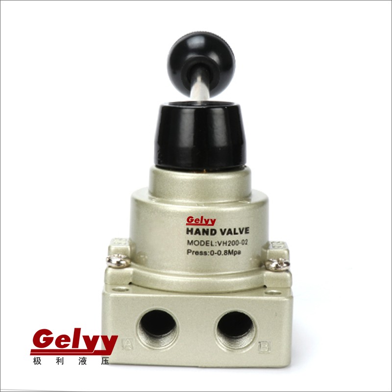 VH200-02B/D手动阀手板换向机械阀气缸气阀开关阀门气动控制气缸