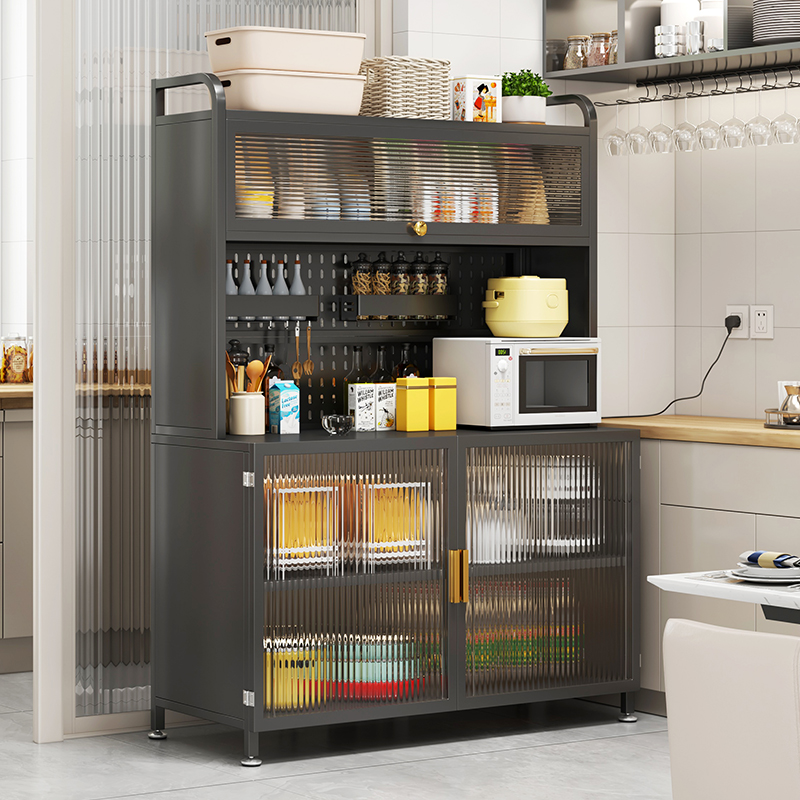 厨房多功能餐边柜置物架橱柜碗柜置物柜微波炉多层储物柜收纳柜子