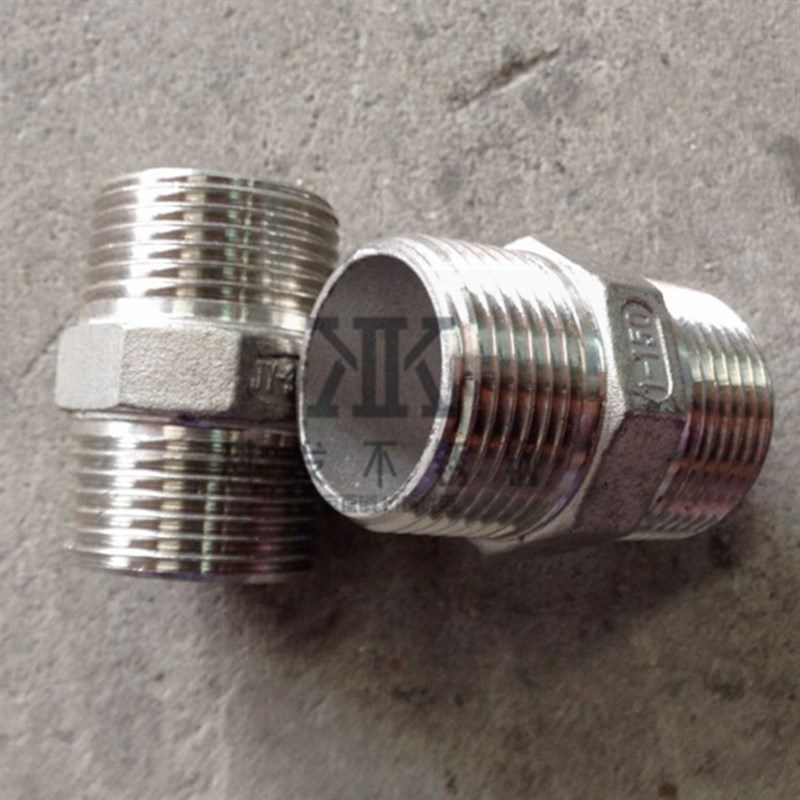 厂价直销不锈钢304六角外丝双头对丝水管直接短内接DN15 20 25