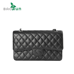 百搭黑色经典 25CF菱格链条包时尚 气质单肩斜挎包 设计师方姐