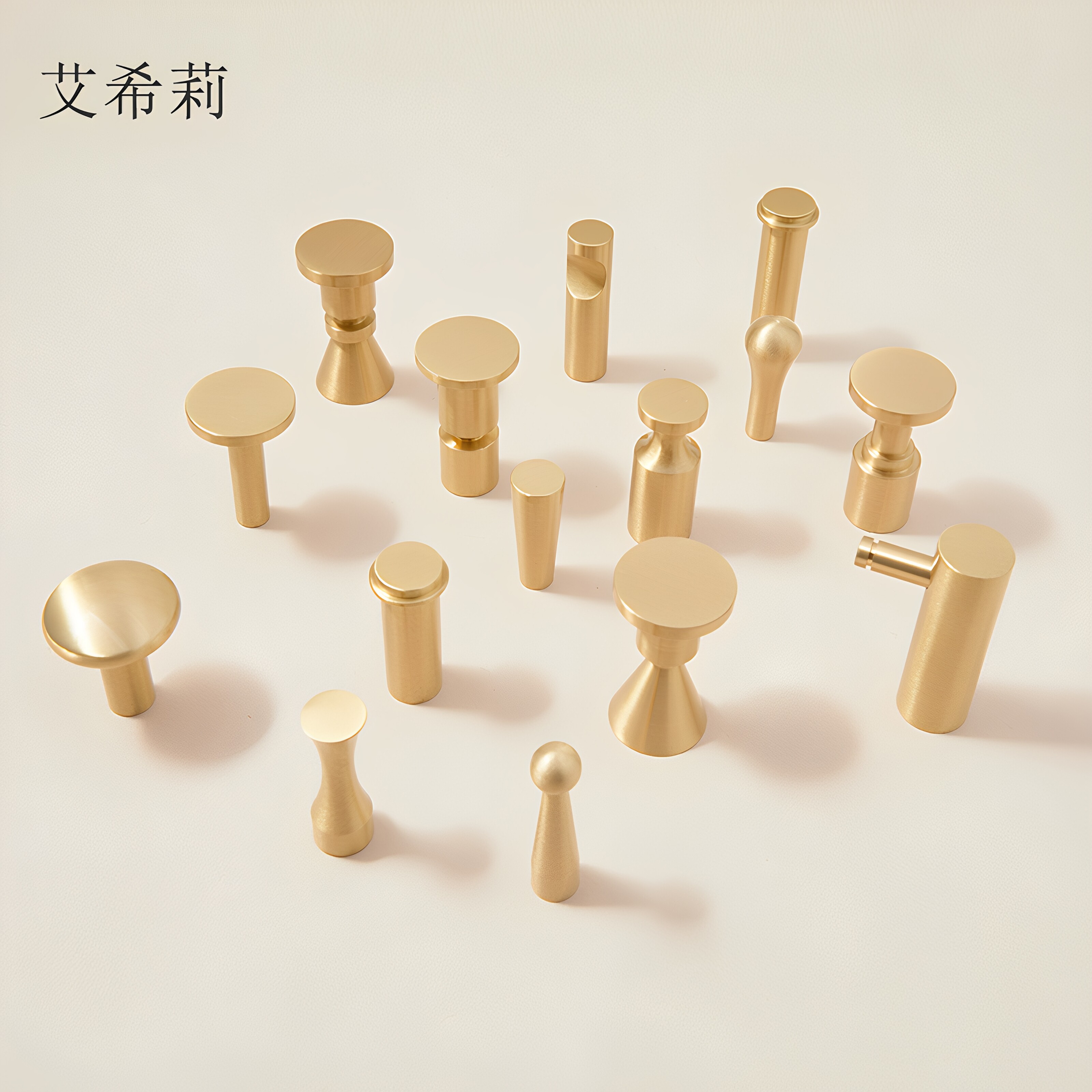 现代北欧玄关鞋柜黄铜衣钩