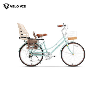 VeloVie维勒/亲子车自行车带小孩一拖二母子一体溜娃载娃儿童座椅