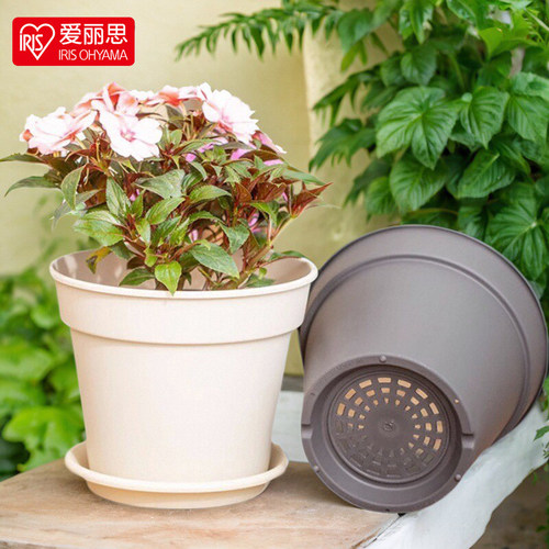 爱丽思花盆丝塑料树脂圆形