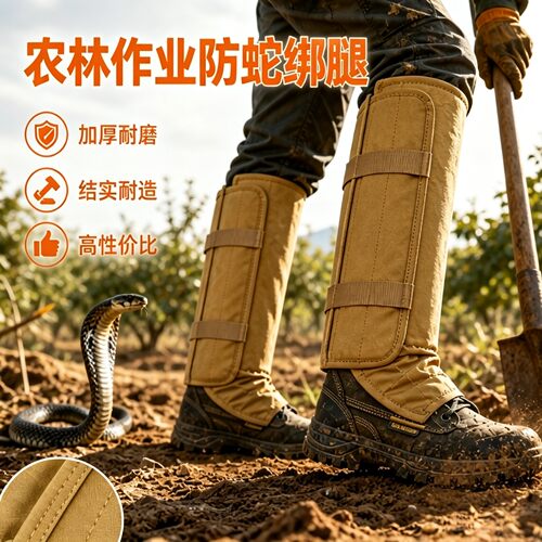 农林作业防蛇咬加厚耐磨护腿套