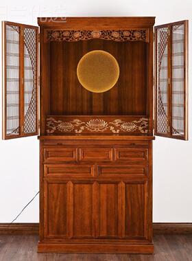 龛容积带式分油器佛供台佛台立柜用家台柜水LOX曲柳供佛柜门神龛