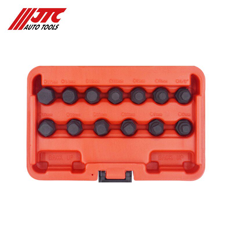 台湾JTC汽修专用工具 13件油底壳螺丝套筒组套JTC1117