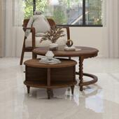 小户型移门边几原黑圆胡木桃木木组合法式 复35184古北美客厅茶几