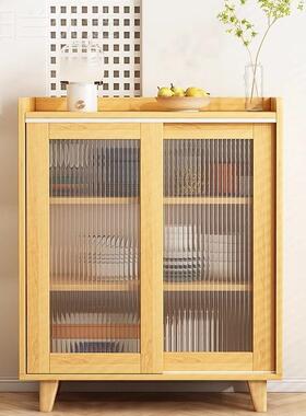 日式餐OCZ边柜靠墙一体家用客茶收纳柜子储物置柜餐厅边柜物厅柜