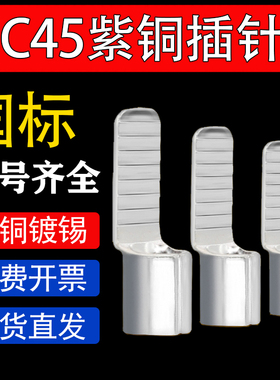 C45空气开关接线端子小黑夹插片空开断路器冷压铜线鼻子接头压线