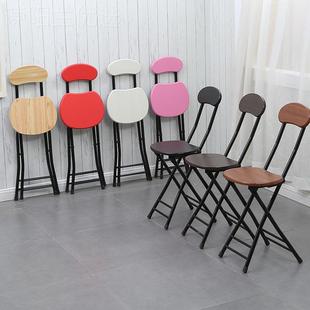 便宿舍折叠子家用餐携椅阳靠背椅户外VON台高凳成椅人加厚书桌电