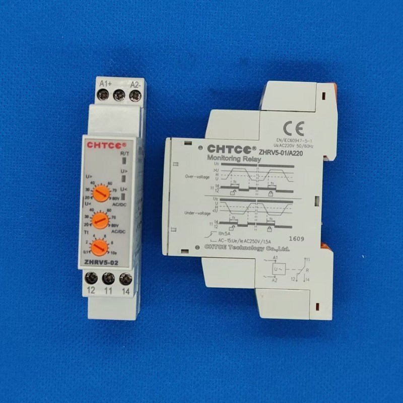正鸿科技ZHRV5-02直流过欠压保护器ZHRV5-01 电压保护继电器CHTCE