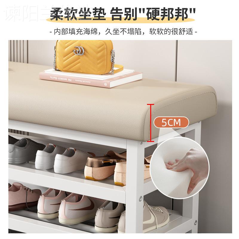 ^鞋铁艺换鞋家用凳门口J软包MZQ坐垫鞋架可坐穿凳进门凳入户门鞋
