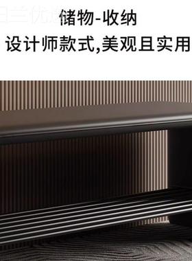 门换鞋凳家用轻奢高级感门坐可50262穿口鞋柜一体入户卧室进床尾