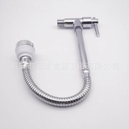 铜横单水万向槽厨房龙头铜芯入DDA-156墙式龙单冷水菜式盆水头厂