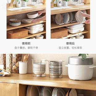 r房柜子分层置物架架饭碗MER碟收纳双层橱柜碗碟架锅架盖餐具置厨