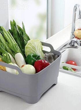 厨房多家用能大号沥篮塑功料碗筷淘米洗脸盆置物果水蔬杂物95131
