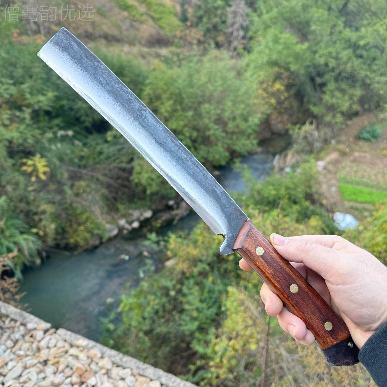 手锻打柴刀工 柳叶刀IRV外刀钓鱼开山路开野营刀多户功能刀车载刀