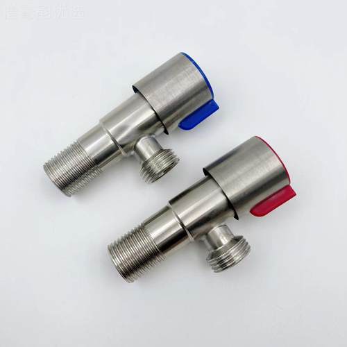 304钢加厚YIQ三角锈阀 拉丝2不0关1马桶开家用一进二出4分三角阀